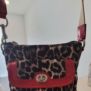 Coach cheetah print purse